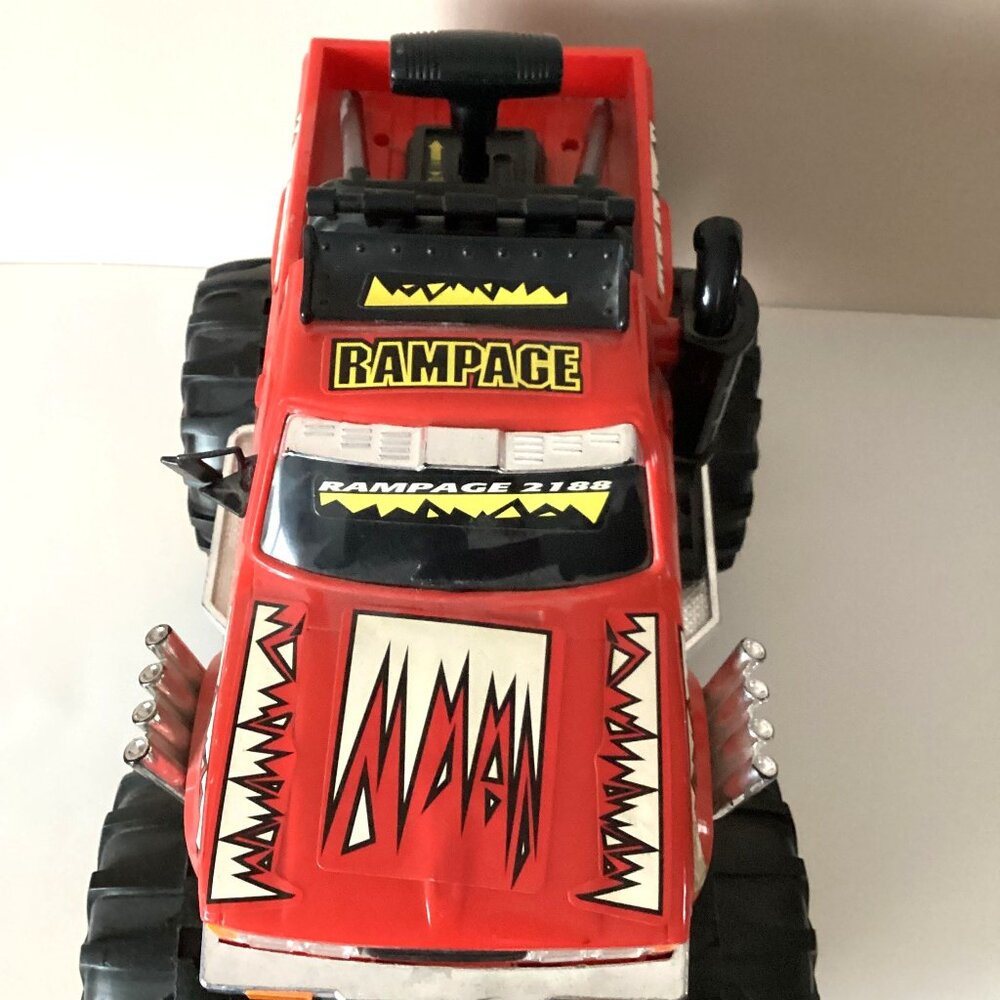 Vintage Rampage Red Toy Truck Kids Boys Collectable - Picture 3 of 12